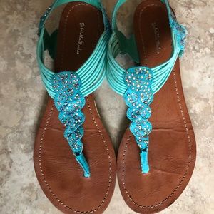 Turquoise sandals